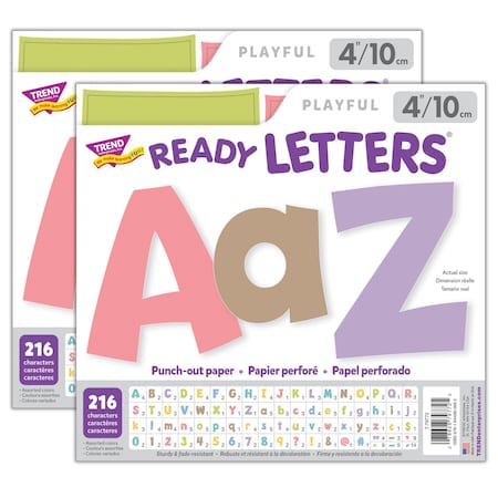 Trend Summer Morning 4in. Playful Combo Ready Letters, 432PK T79772